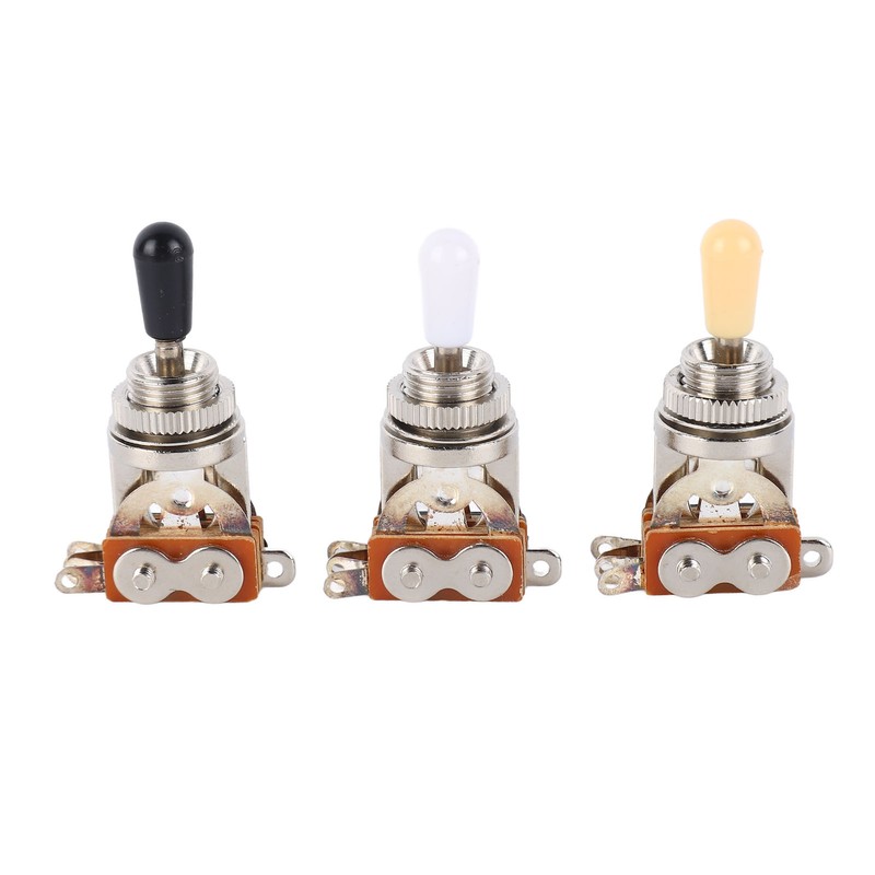 3pcs 3 Way Guitar Toggle Switches Short Straight Switch with