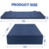 JZHLLA Foldable Fall Protection Mat for Elderly Blue Waterproof Non