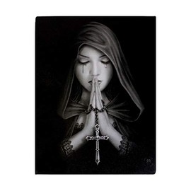 ANNE STOKES Fantastisches Design – Gotisches Gebet – Leinwandbild auf Rahmen, Wandschild/Wandkunst