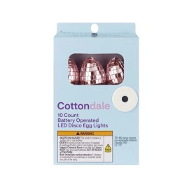 Cottondale 10-Count Led Disco Egg Lights, Pnk, 5.5 Ft