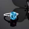 Gem Stone King 925 Sterling Silver 10X8MM Oval Swiss Blue