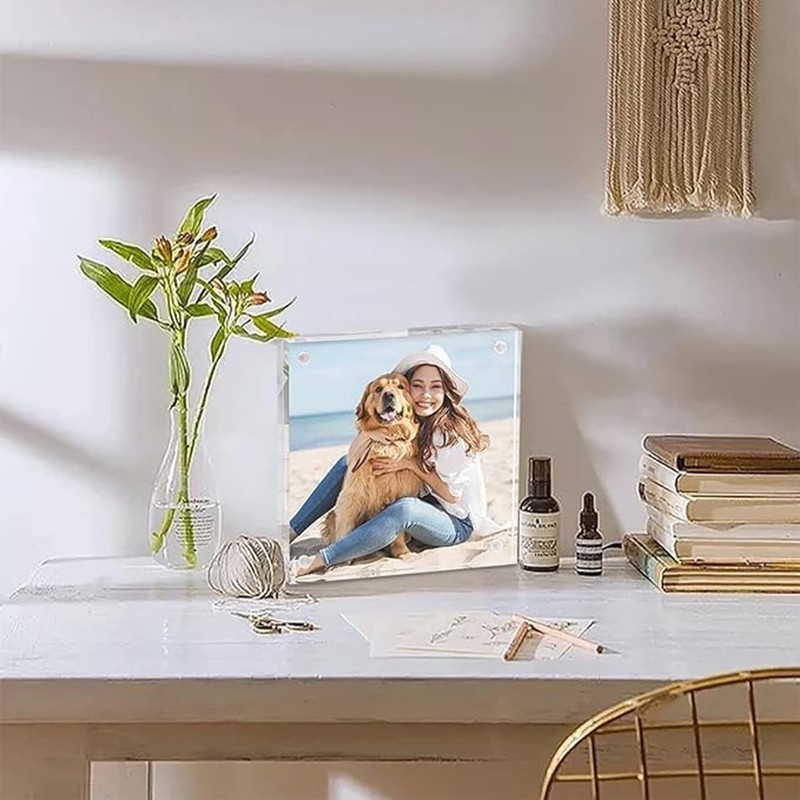 Acrylic Frame 4x6, 2 Pack Premium Acrylic Picture Frame 4x6