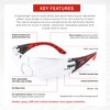 Riley Stream Red Sport Style Safety Glasses with Clear Anti