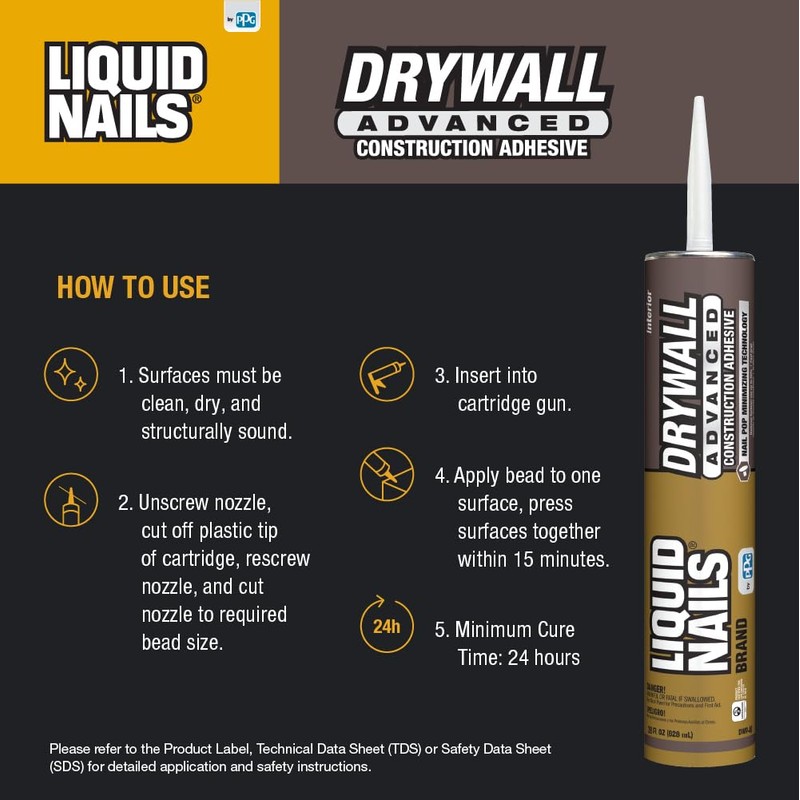 Liquid Nails Drywall Advanced 28 oz. Off-White Latex-Based Interior Drywall