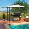 Tangkula 11x5 FT Grill Gazebo with Side Awning, 2-Tier Barbecue