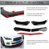Front Bumper Lip Splitter Lower Spoiler Body Black+Red For Dodge