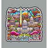 Texas Hart Designs Washington D.C. Original Art Die Cut Glossy