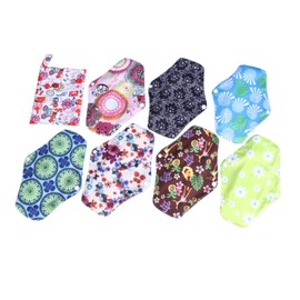 LALAFINA Washable Bamboo Charcoal Sanitary Towels Set Reusable Panty Liners Bag Leakproof Design for Women Soft Material for Comfortable Use