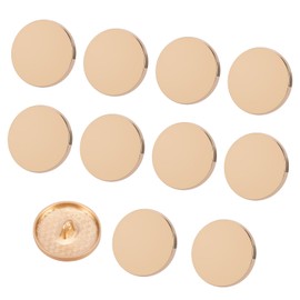 ZENGLU 10 pcs 0.5 inch/12 mm Hand-Stitched Gold Coloured Metal Buttons Additional Buttons Suitable for Suits, Jackets, Coats, Shirts and Jeans