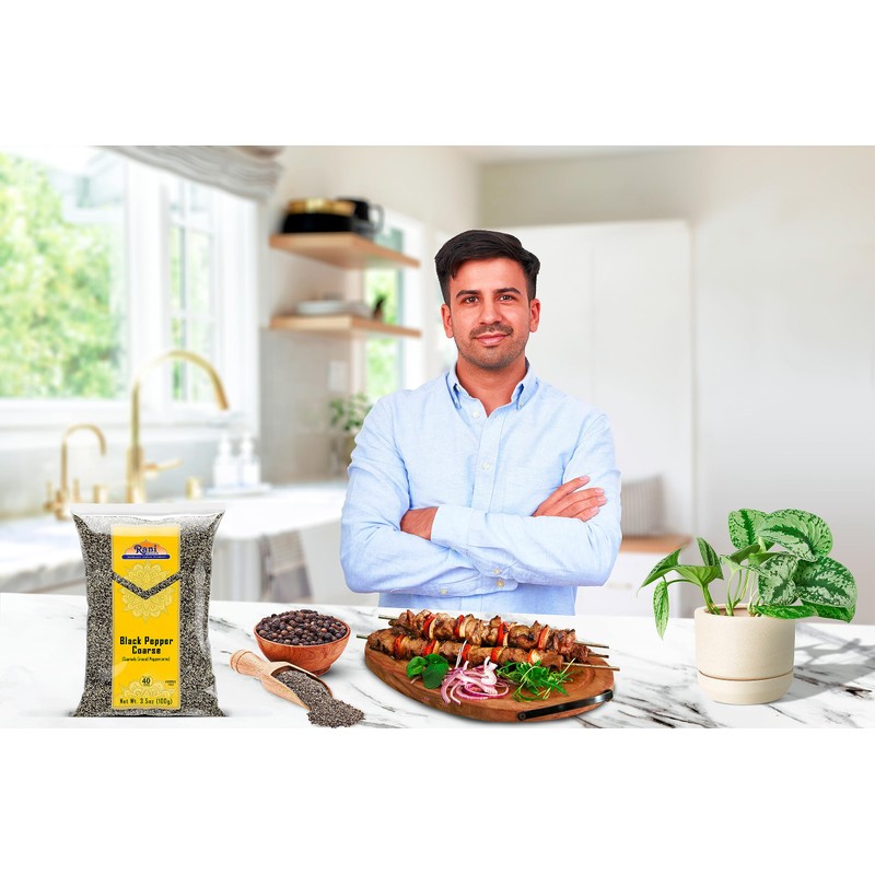 Rani Black Pepper Coarse Ground 28 Mesh (Table Grind) 3.5oz
