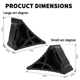 Rubber Wheel Chocks for RV Trailer Upgraded Deformable Design 2 Pc