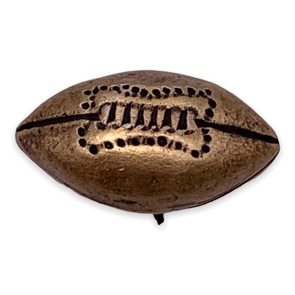 STOCKPINS Brass Football Lapel Pin – Perfect for Captains, Coaches,
