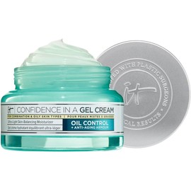 It Cosmetics Confidence in a Gel Oil Control Cream, Gel Hidratante Facial, Reduce el Brillo y la Apariencia de Poros Grandes con Niacinamida, Vitamina E y Péptidos, 60 ml