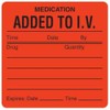 Tabbies Veterinary Medication Instruction Label, Medication Added to I.V. TIME_…,
