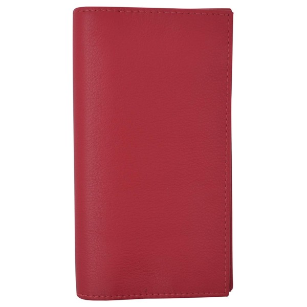 MARSHAL Genuine Leather Checkbook Cover Case #156-cr (CN Pink)