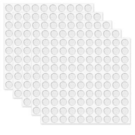500pcs Cabinet Door Bumpers,Circular Self-Adhesive Clear Rubber Bumpers,Sound Dampening Cabinet Stoppers for Kitchen,Surface Protection for Wall, Drawers, Picture Frames, Cupboard Door Bumper