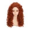 Daiaces Long Curly Orange Ginger Wig for Women Fluffy Princess