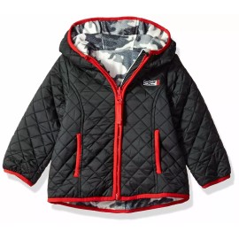 Weatherproof Baby Boys' Outerwear Jacket, Reversible Black, 24 M