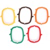 5Pcs Purse Frame Semicircle Candy Colors Curved Plastic DIY Bag