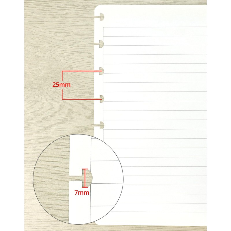 QWORK® Paper Hole Punch for Refillable Notebooks - Fits A4,