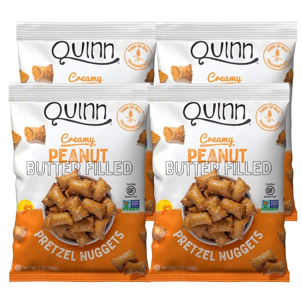 Quinn Peanut Butter Filled Pretzel Nuggets, Gluten Free, Non-GMO, 7