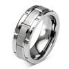 100S JEWELRY Tungsten Rings For Men Wedding Band Silver Brick