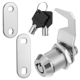 5/8" Cabinet Cam Lock Keyed Alike Tool Box Lock with Keys Tubular Cam Replacement Locks Hook Cams Toolbox Locks for RV Storage Compartment Door Tool Cart Mailbox