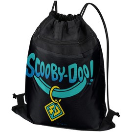 LOGOVISION Scooby Doo Collar Drawstring Backpack Sports Bag Sackpack 17" x 13", Perfect for Gym, Yoga or Practice