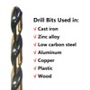 VALYRIANTOOL 12PCS 3/32" HSS Black Gold Twist Drill Bits Set,