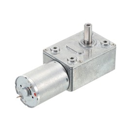 MECCANIXITY DC 12V 18RPM Turbo Worm Geared Motor 6mm D Shape Shaft High Torque Gear Box Reduction Electric Motor