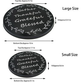 Ritadeshop Burner Covers for Electric Stove(Thankful Gather Grateful Blessed), Black