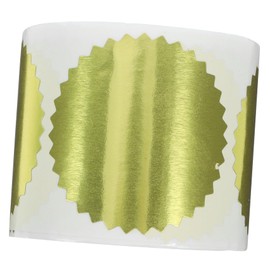 jojofuny 1 Roll Envelope Stamp Sticker Holographic Scrapbooking Tiny Number Custom Seal Mini Small Sticker Shaped Reward Stickers Raffle Labels Stickers Name Embossed Thank Paper Golden