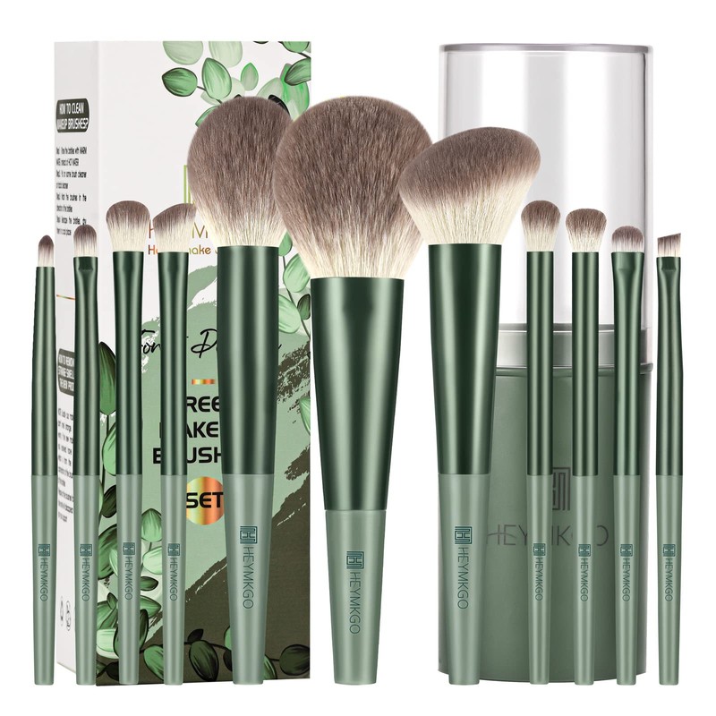 HEYMKGO - Juego de 11 brochas de maquillaje con cerdas