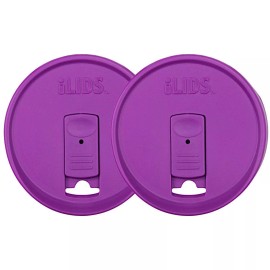iLIDS Mason Jar Drink Lid, Wide Mouth, Mulberry, Pack of 2
