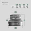 Vent Systems 6" inch to 5" inch Duct Reducer Adapter