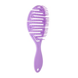 Organic Hair Brush without Pulling for Women Men Children Dry & Wet Detangler Brush for Curls Long Short or Straight Hair Scalp Massage Brush Professional (Purple)