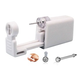 Nose Piercing Kit, Nose Pierce Kit Nose Piercing Gun Self Nose Piercing Gun Kit Nose Piercing Gun Kit Tool (White)