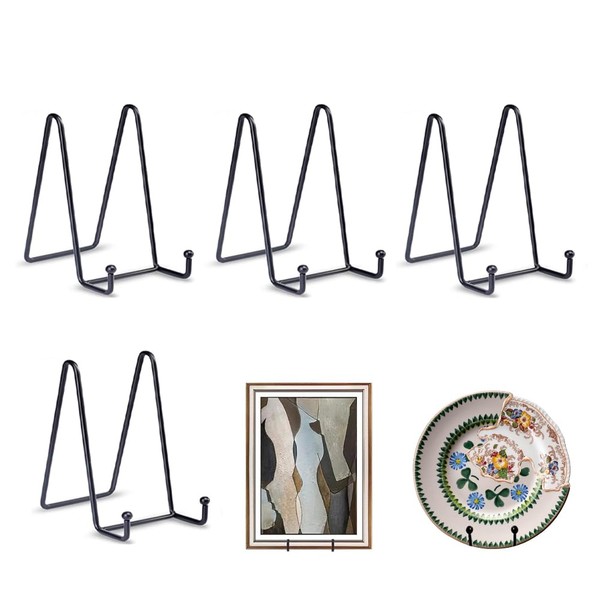 Kozdtiz Easel Stand Plate, Set of 4 Iron Easel, Decorative