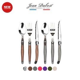 Jean Duveau Laguiole Dinner 3 Piece 6P Set for 2 NEW Color, Mixed (Tonic Neon Pink + Tonic Purple) / 장듀보 라귀올 디너 3종 2인 6P 세트 NEW 컬러, 혼합(토닉네온핑크+토닉퍼플)