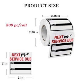 YUHENGCT 300 Pieces Oil Change Window Stickers Static Cling, Oil Change Reminder Sticker for Windshield with No Residue, Clear Next Service Due Labels for Car Auto Vehicle