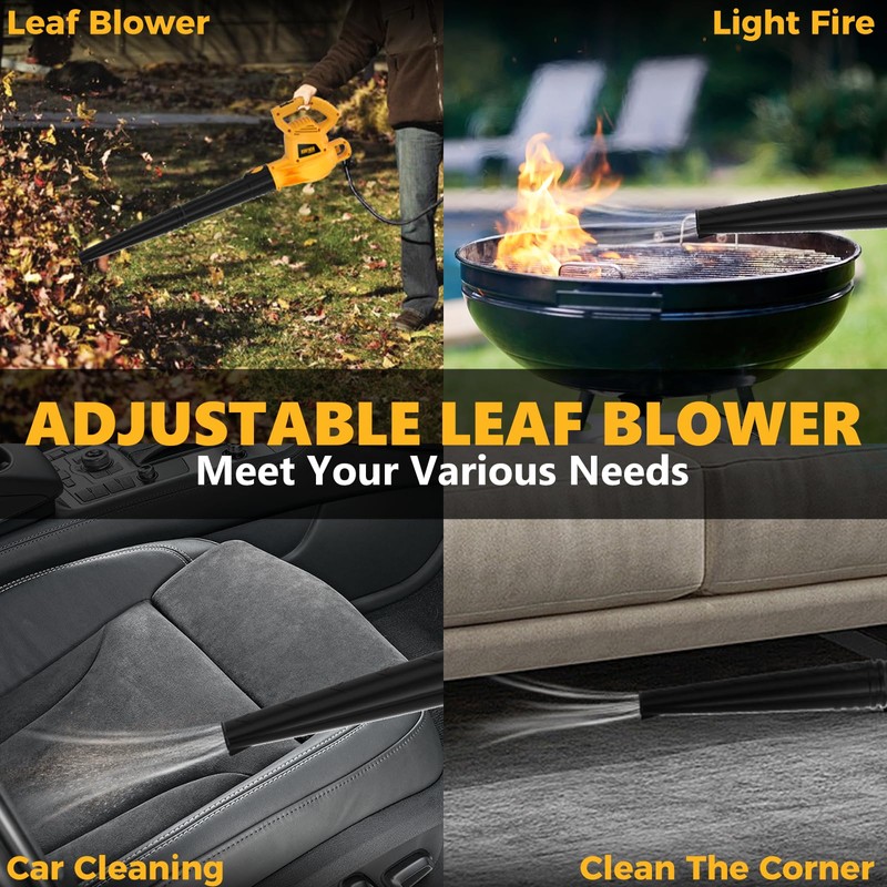 ALLOYMAN Electric Leaf Blower,7AMP Lawn Blower,130MPH Mini Leaf Blower Lightweight