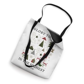 Stylish Christian Christmas Glory To God Bible Verse Gift Tote Bag