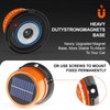 AnTom Solar LED Wireless Strobe Lights, Waterproof Rechargeable Amber Beacon