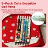 Christmas Erasable Pens 6-Pack – Cute Retractable Gel Pens with