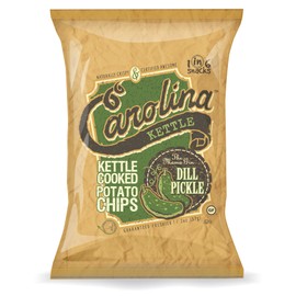 Carolina Kettle - Mama Gin Dill Pickle Kettle Cooked Potato Kettle Chips - Satisfy that fried pickle chips craving. (12 Pack Case - 2oz Bags)
