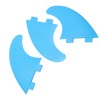 3Pcs Surfboard Fins Nylon Plastic Blue Thruster Fin Surfing Board