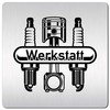 Türschilder24 XXL Door Sign 125 x 125 mm Workshop Car