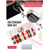 TOROKOM Christmas Cured Gel Nail Strips,Dwarf Gel Nail Polish Strips