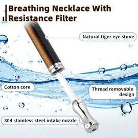 Breathing Necklace With Resistance Filter, Anxiety Breathlace With Filter Vape Necklace, AnxietyStress Relief, Antivape Breathlace 2.0 With Filter For Stop Smoking, Christmas Day Gifts For Women Men