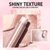 Metallic Diamond Glitter Lip Gloss - Waterproof, Lightweight, Long-Lasting Pink